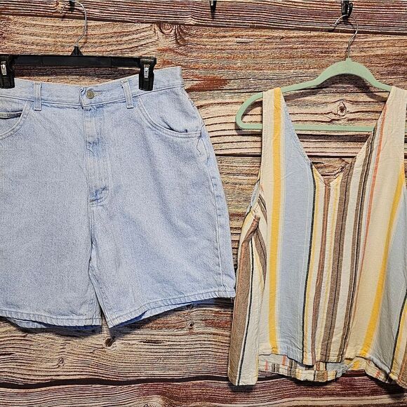 Lee shorts Women's14 /time & Tru Sleeveless top Medium Pre-owned - Picture 1 of 6